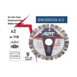 ⁦صنية ألماظ حوائط/خرسانة جاف مفتوحة 115م فص 12 مم PROFESSIONAL X2 اي بي تي موديل  APT DW200316-4.5⁩ - الصورة ⁦3⁩