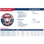 ⁦حجارة قطعية PRO حديد 22.2×3.0×230 مم اي بي تي T42 موديل  APT APTP22303022⁩ - الصورة ⁦2⁩
