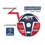 ⁦حجارة جلخ PRO حديد 22.2×6.0×230 مم اي بي تي موديل  APT APTP72306022⁩ - الصورة ⁦4⁩