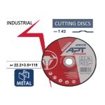 ⁦حجارة قطعية حديد 22.2×3.0×115مم IND اي بي تي موديل APT APTI21153022⁩ - الصورة ⁦3⁩