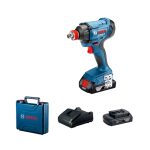 ⁦دريل فك وربط بوش 1/2 بوصه 18 فولت BOSCH - GDX 180-LI 2x3,0 Ah, AL 1820 CV, Case⁩ - الصورة ⁦2⁩