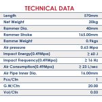⁦شاكوش تكسير بالهـواء 20 كجم اي بي تي موديل  APT DW30204⁩ - الصورة ⁦2⁩