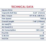 ⁦شنيور حل وربط اي بي تي 1/2 بوصه 640 نيوتن  موديل APT DW30301⁩ - الصورة ⁦2⁩