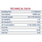 ⁦صنفرة مستديرة بالهواء 6 بوصه اي بي تي موديلAPT DW30707⁩ - الصورة ⁦2⁩