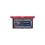 طقم لقم 1/4 - 3/8" مم + بوصة قصير 39 قطعة من 3 الي 14مم كينج توني KING TONY