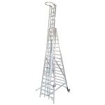 سلم ميتافورم طراز 72 ثلاث وصلات للاعمال الكهرباء والنظافة وخدمات الصيانة 21 درجة (طول 6م - طولين 9.80م - ثلاث اطوال 11م ) METAFORM