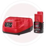 بطاريه 12 فولت + شاحن ميلوكي MILWAUKEE   M12NRG-201