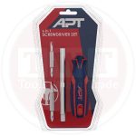 مفك قلاب 2 لون 2سن اتجاهين لقمه 6 الى 8 مم 6×1 على كارت  اي بي تي موديل APT AH145377-7
