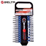 طقم لقم وسنون سيلتا 1/4 بوصه 28 قطعة - مسدس 4-14مم  SELTA