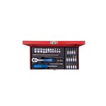 طقم لقم 1/4" + لقم الن مسدس+نجمة 31 قطعة من 4 الي 13مم   كينج توني KING TONY