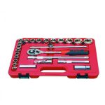 طقم لقم 25 قطعة 8-32مم مسدسة مربع 1/2بوصه شنطة بلاستيك موديل 34025A تايواني KWG