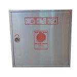 دولاب اطفاء حائطي صاج فارغ بضلفة اضافية بطراز Taurus مقاس 1100*800*300 مم الضلف من الاستانلس - يمين مصممم TFC