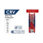 ⁦طـقـم ألـن مـسـدس مطوة طويل 7 قطع من 2 الى 8 مم ( CR-V ) اي بى تى موديل APT AH511501-7⁩ - الصورة ⁦2⁩