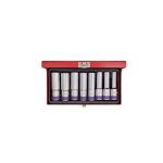 طقم لقم 1/2" مشرشرة طويلة    بالمم  8ق من 12 الي 23مم كينج توني KING TONY