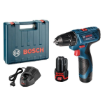شنيور بوش بطارية ليثيوم ايون نظام التثبيت BOSCH - GSR 120, 2x1.5 Ah, GAL 1210 CV, Case