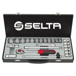 طقم لقم سيلتا  21 بوصه  في شنطه معدن 24 قطعه مسدس من 8 مم: 32 مم  SELTA