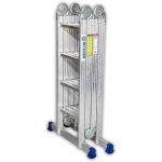 سلم الومنيوم ميتافورم طراز 65 مفصلى متعدد الاستخدام ( سقالة 1.10م - مزدوج 1.90م - مفرد 3.70م ) METAFORM