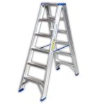 سلم الومنيوم ميتافورم طراز 38 مزدوج درج عريض الطول 1.50م METAFORM