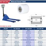 ⁦عربة باليتة 2.5 طن اى بى تى عرض الشوكه 55 سم  1150-550 مم عجل نيلون SDC25A APT⁩ - الصورة ⁦2⁩