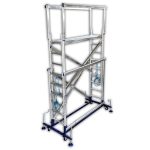 سقالة الومنيوم ميتافورم 145 تليسكوبية الطول من 2.7م الى 4م METAFORM