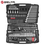 طقم عدد  سيلتا كامل 163 قطعه 1/4 بوصه و 1/2 بوصه و3/8 SELTA