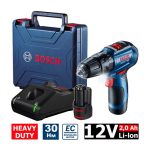 شنيور بطاريه بوش عاده و دقاق 12 فولت ليثيوم ايون يمين وشمال مBOSCH – GSB 12V-30اليزي BOSCH - GSB 12V-30