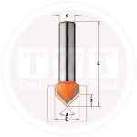 بنطة Grooving Bit 90^ Solid HW S=8 D=6x8 CMT