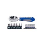 طقم1/4 لقم + سنون مفك   + يد سيستيم 1/4- 15ق  كينج توني KING TONY