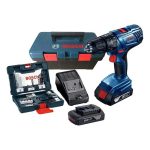 شنيور بوش عاده ودقاق 13 مم بطاريه ليثيوم ايون 1.5 امبير يمين وشمال ظرف اوتوماتيك سرعتين BOSCH