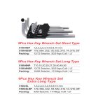 ⁦طقم مفتاح ألن 1.5-10 مم 9 قطع موديل KWG 5100-9LP تايواني⁩ - الصورة ⁦2⁩